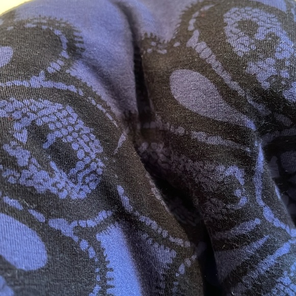 SOMA Sleep Shirt Gown 3/4 Sleeve Small Black Blue Print Soft Lightweight Lounge - Picture 16 of 16